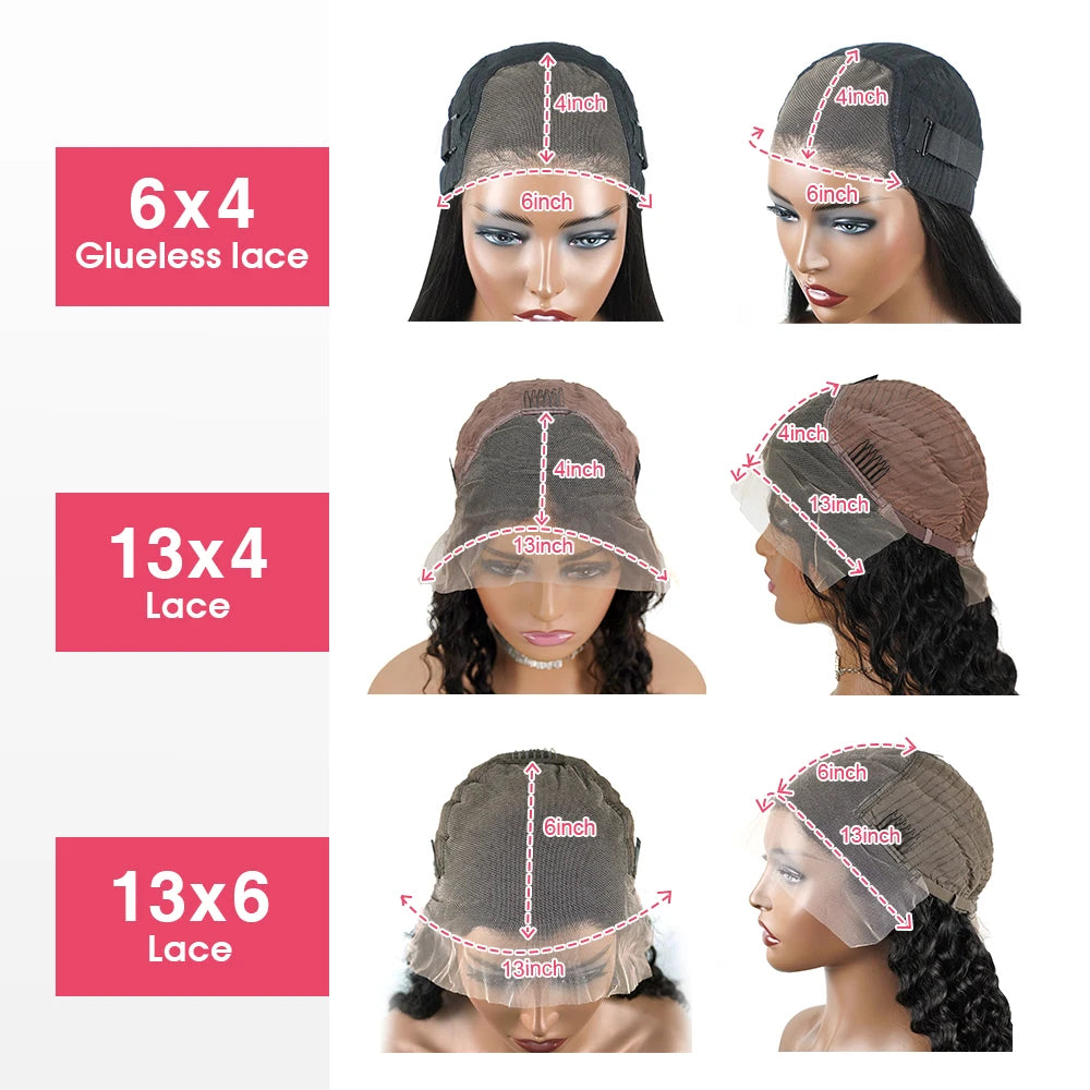 Kinky Straight Glueless Wig Ready To Wear And Go Hd Yaki Straight Lace Front Human Hair