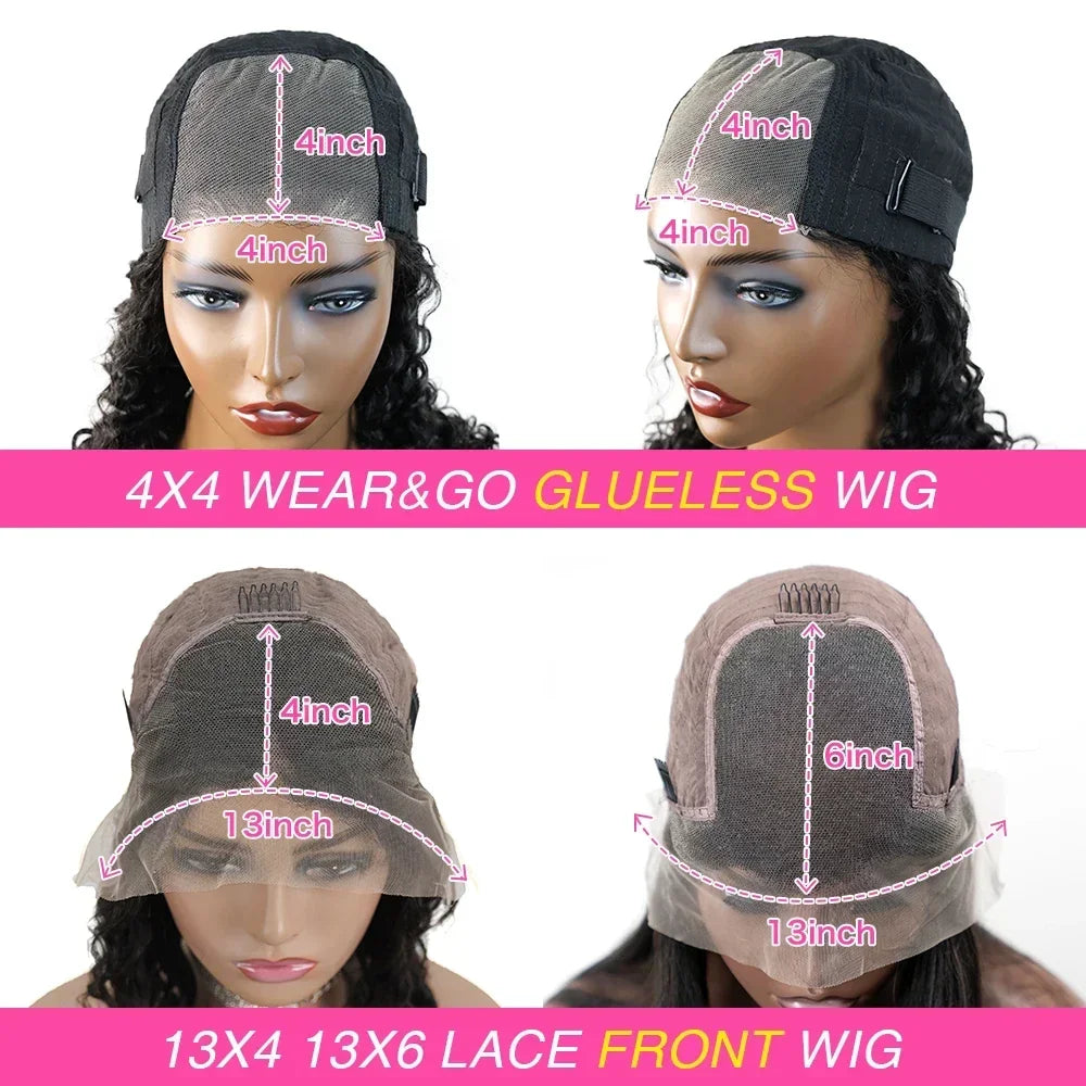 Kinky Curly Wigs HD Lace Frontal Wig Glueless Human Hair 4C Afro Curly