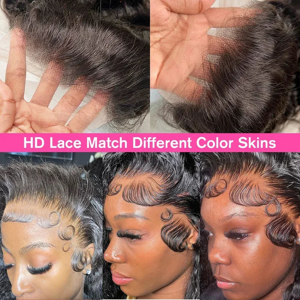 Kinky Curly Wigs HD Lace Frontal Wig Glueless Human Hair 4C Afro Curly
