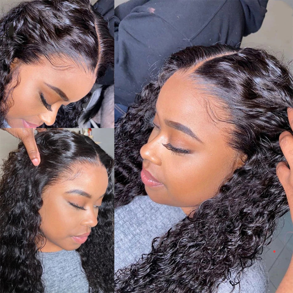 Water Wave Bundles With Frontal Virgin Curly Loose Deep Wave 100% Human Hair Bundles With Closure Peruvian Hair